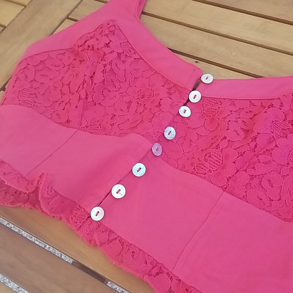 Free People Lace Crop Top - Picture 2 of 6